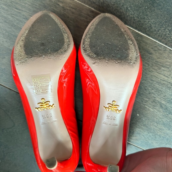 Prada Peep Toe Pump Red - Picture 4 of 4